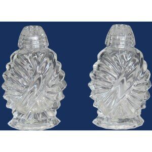 Vintage Handmade Bohemia Glass Crystal Czech Salt and Pepper Shakers